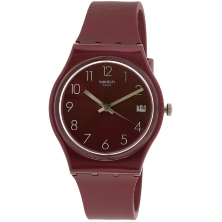 Swatch Redbaya GR405 Red Silicone Swiss Quartz Fashion Watch | Walmart ...