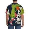 thumbnail image 3 of Kdxio Men'S Hawaiian Shirt For Men Short Sleeve Shirt Dinosaur Basketball Player Summer Casual Holiday Beach Button Down T-Shirts, 3 of 5