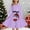Light Purple, variant on KANG Christmas Princess Dress | Holiday Party Gown with Print & Lacing | Whimsical Pageant & Ball DressBlack160