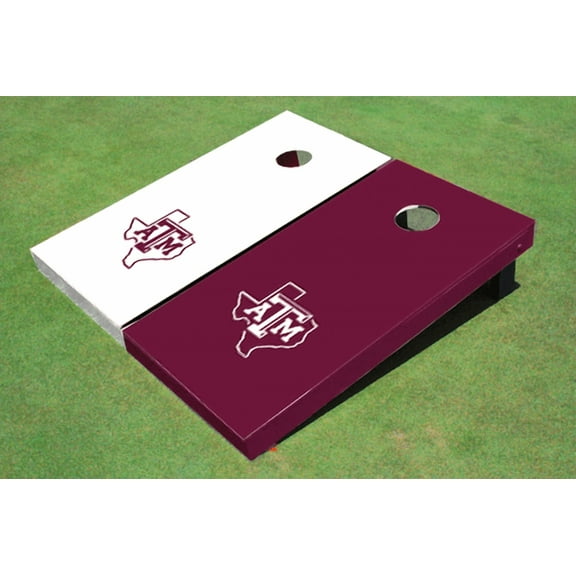 Texas A&M "State Outline" Alternating Solid Cornhole Boards