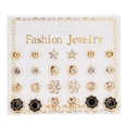 thumbnail image 1 of Youkk 12 Pairs Rhinestones Claw Earrings Women Stud Earring Set Ear Clip Pin Set Girls Jewelry Holiday Gift, 1 of 7