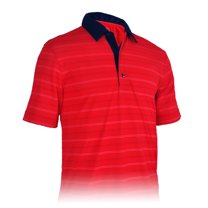 Monterey Club Men's Evans Stripe Texture Golf Polo Shirt #3623
