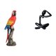 thumbnail image 1 of Escultura de figura de loro, estatua de animal, adorno de escritorio, material de resina, ligero, adecuado para oficina, hogar, jardín, decoración, re, 1 of 8