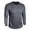 Dark Gray, variant on Men's Waffle Knit Long Sleeve T-Shirt, Athletic Base Layer Top with Chest Stripe, Sporty Casual Round Neck Shirt for Training, Workout and Layering,Dark Gray M