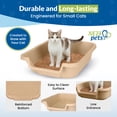 thumbnail image 3 of Kitty Go Here Senior Cat Litter Box Sand Color, Small Size, 3 of 4