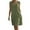 Olive Green, variant on Summer Dresses for Women 2025, Women's Fashion Crewneck Loose Half Sleeve Solid Knee-length Dress(Army Green,S)
