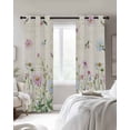 thumbnail image 4 of Vintage Flower Blackout Curtains for Bedroom Living Room Darkening Curtains 96 Inches Long Botanical Wildflower Plant Country Daisy Window Curtain 2 Panels Set Window Treatment Grommet Drapes 52"x96", 4 of 9