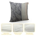 thumbnail image 4 of COMIO Navy Blue and Beige ;Farmhouse;Throw Pillow Covers Striped Decorative Pillow;Case for Sofa Couch Chair Bedroom Modern Decor(Navy Blue), 4 of 5