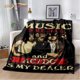 thumbnail image 1 of Manta de felpa suave con patrón de banda AC/DC, manta de franela para sala de estar, dormitorio, cama, sofá, cubierta de Picnic, 1 of 4
