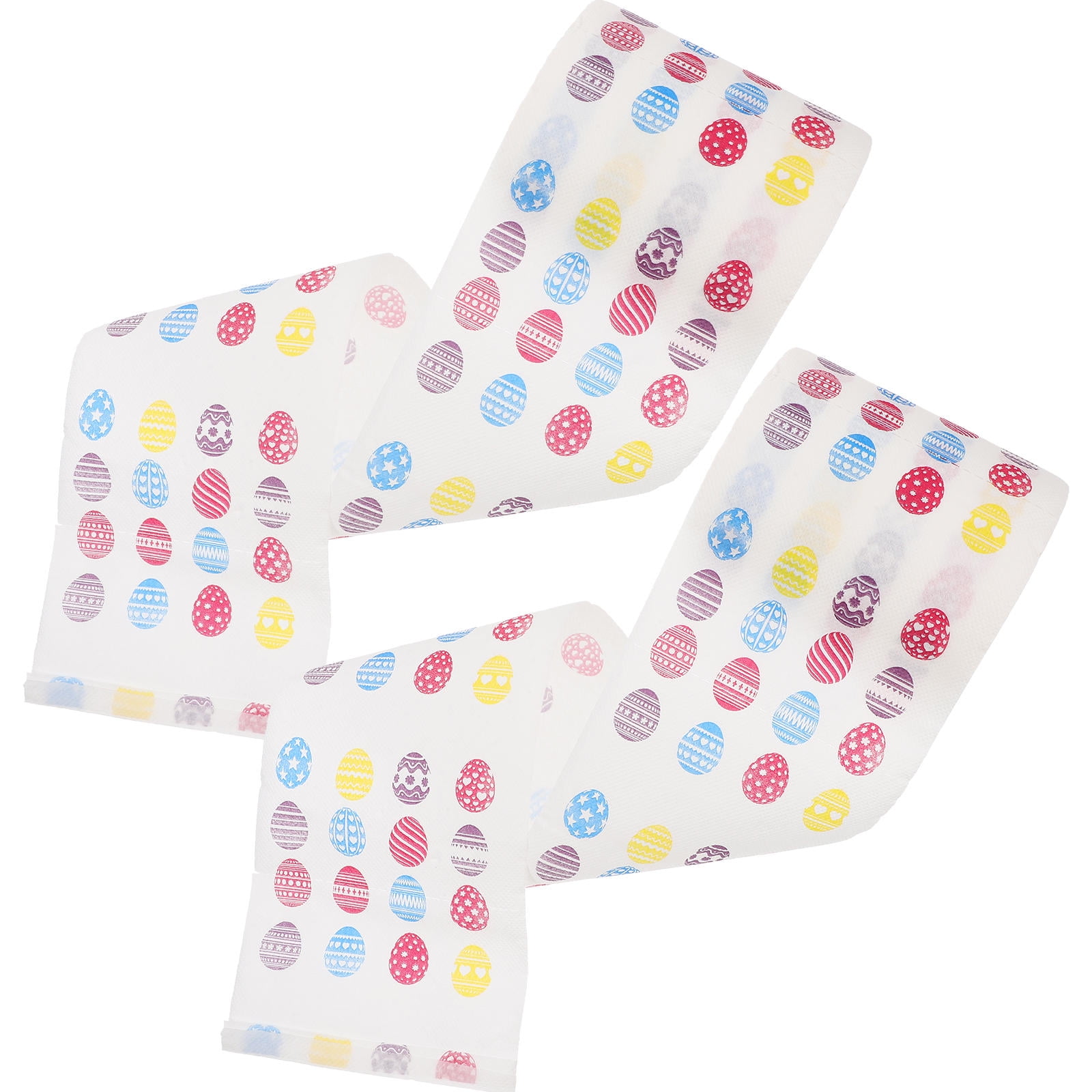 GARVALON 2 Rolls Novelty Toilet Paper Multi Colored Easter Egg Patterns Wood Pulp Fun Printing for Bathroom Tissue
