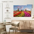 thumbnail image 5 of Elephant Stock Netherlands Tulips And Windmills Wall Art - Horizontal Canvas Wall Art - Living Room Wall Decor - Nature Canvas - Gold And Beige Decor - 24" x 16", 5 of 8
