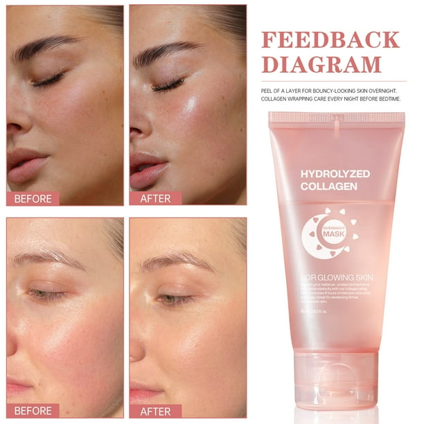 はる　Massage Peel (Collagen Peel ) ×2 Collagen Overnight Wrapping Peel Off Facial Mask 2 pack with Mask