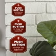 thumbnail image 4 of Heritage Plus Push Button To Open The Elevator Wall or Door Sign | Public Spaces Signage - Large, 4 of 8