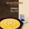 thumbnail image 4 of Tradeopia 4-in-1 Deluxe Crokinole Board Game Set, Chess, Checkers and Backgammon Board, 4 of 11