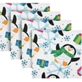thumbnail image 4 of Coolnut Penguin Cloth Napkins Set of 6,Reusable Washable Polyester Dinner Table Napkins for Kitchen,Dining,Restaurant,Party Decoration, 4 of 7