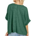 thumbnail image 7 of Mittory Women's Oversized T Shirts V Neck Short Sleeve Summer Casual Loose Tops Tees, 7 of 7