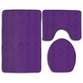 thumbnail image 1 of JSDART Purple 3 Piece Bathroom Rugs Set Bath Rug Contour Mat and Toilet Lid Cover, 1 of 2