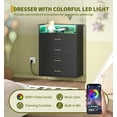 thumbnail image 3 of 4-Drawer Dresser for Bedroom with Charging Station & RGB Lights, Tall Modern Wooden Chest of Drawers with App Control, Large Storage Cabinet for Bedroom, Living Room, Closet, 3 of 9