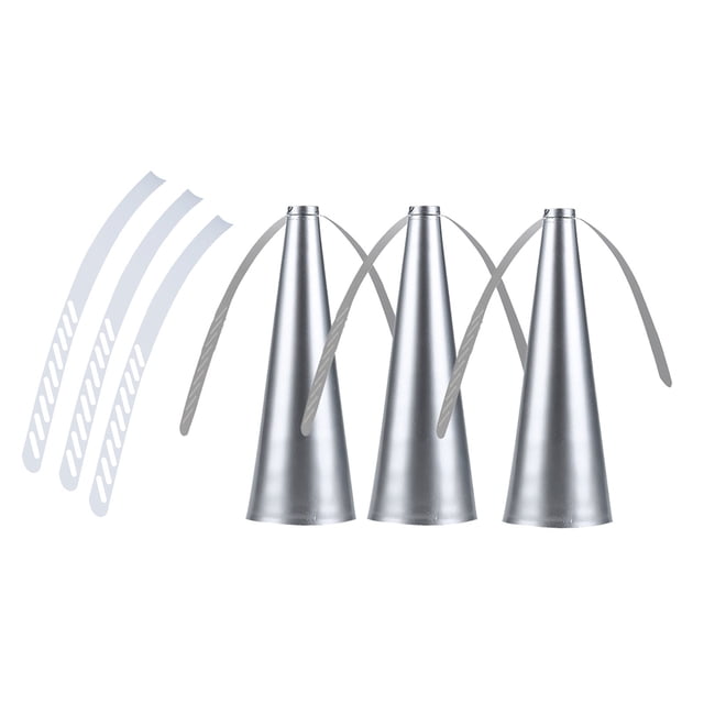 Xihbxyly Ventilador Repelente de Moscas, Protector Ligero para Mesa de Exterior, Ahuyenta Moscas con Luces de Colores, Perfecto para Picnics, Barbacoas y Cenas En El Patio. Juego de 3 Unidades, Funci