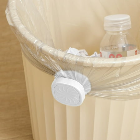 

Djiypn Rotating Garbage Bag Button Fastener Plastic White