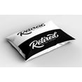 thumbnail image 2 of Ambesonne Retirement Pillow Sham 2 Pack, Retired Not Expired, 36"x20", White and Charcoal Grey, 2 of 3