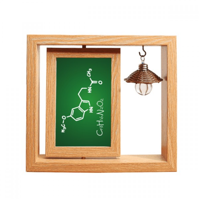Quimica conocimiento Chemical formula estructural Marco giratorio de madera 4x6