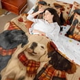 thumbnail image 4 of Homewish Rustic Halloween Dog 7pcs Queen Bedding,Pumpkin Lantern Bedding Comforter Set Queen,Farmhouse Decor,Polkadot Reversible, 4 of 8