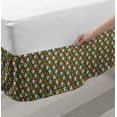 thumbnail image 2 of Triangle Bed Skirt, Hand Drawn Geometric Shapes with Doodle Style Line Design Abstract, Elastic Bedskirt Dust Ruffle Wrap Around for Bedding Decor, 4 Sizes, Sea Green Orange White, by Ambesonne, 2 of 2