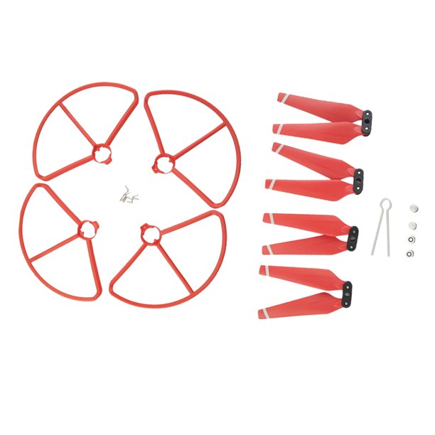 Hélice + Cubierta Protectora para B2C B2 Bugs 2w Bugs 2 D80 F18 - rojo Baoblaze RC Drone Propeller Protector