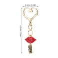 thumbnail image 6 of WEUVEB Lipstick Charm Keychain Metal Heart 1Pcs Back to School, 6 of 8