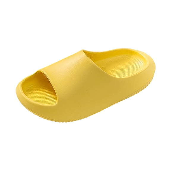 PEASKJP Girls Slippers Kids Toddler Slippers for Boys Girls Baby Slip on Baby Sock Shoes Lightweight Outdoor Walking Shoes (Yellow,3)