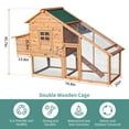 thumbnail image 6 of SYTHERS 75" Rabbit Hutch 2 Story Outdoor Waterproof Chicken Coop with Egg Case Indoor Wooden Guinea Pig Cage Pet House for Small Animals, 6 of 8