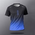 thumbnail image 7 of Fashion Gradient Print T Shirt For Men Summer Breathable Short Sleeve Tops Outdoor Run Fitness Sports T-Shirt Loose O-neck Tees, 7 of 7