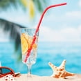 thumbnail image 3 of 100Pcs Plastic Disposable Straws,Super Extra Bendy L,Flexible Bendy Drinking Straws,Colorful Bendable Long Straws,Create Art Straws,Suitable for All Kinds of Beverages,Juices 10.3 Inches, 3 of 7