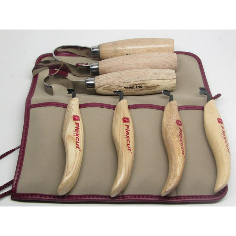 Flexcut KN150 Right Hand Carving Tools Scorp Set & Inshave Scorps