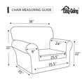 thumbnail image 6 of Easy-Going 2 Pieces Super Stretch Printed Couch cover, Chair size, Quatrefoil/Gray, 6 of 7