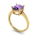 thumbnail image 2 of Solitaire Engagement Ring for Women - 2.5ct Simulated Alexandrite in 18K Yellow Gold Promise Ring, 2 of 6