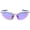 Grey / Blue Purple Mirror, variant on TR-90 Semi Rimless Sports Wrap Sunglasses Ribbed Arms Mirrored Lens 74mm (Red / Red Mirror)