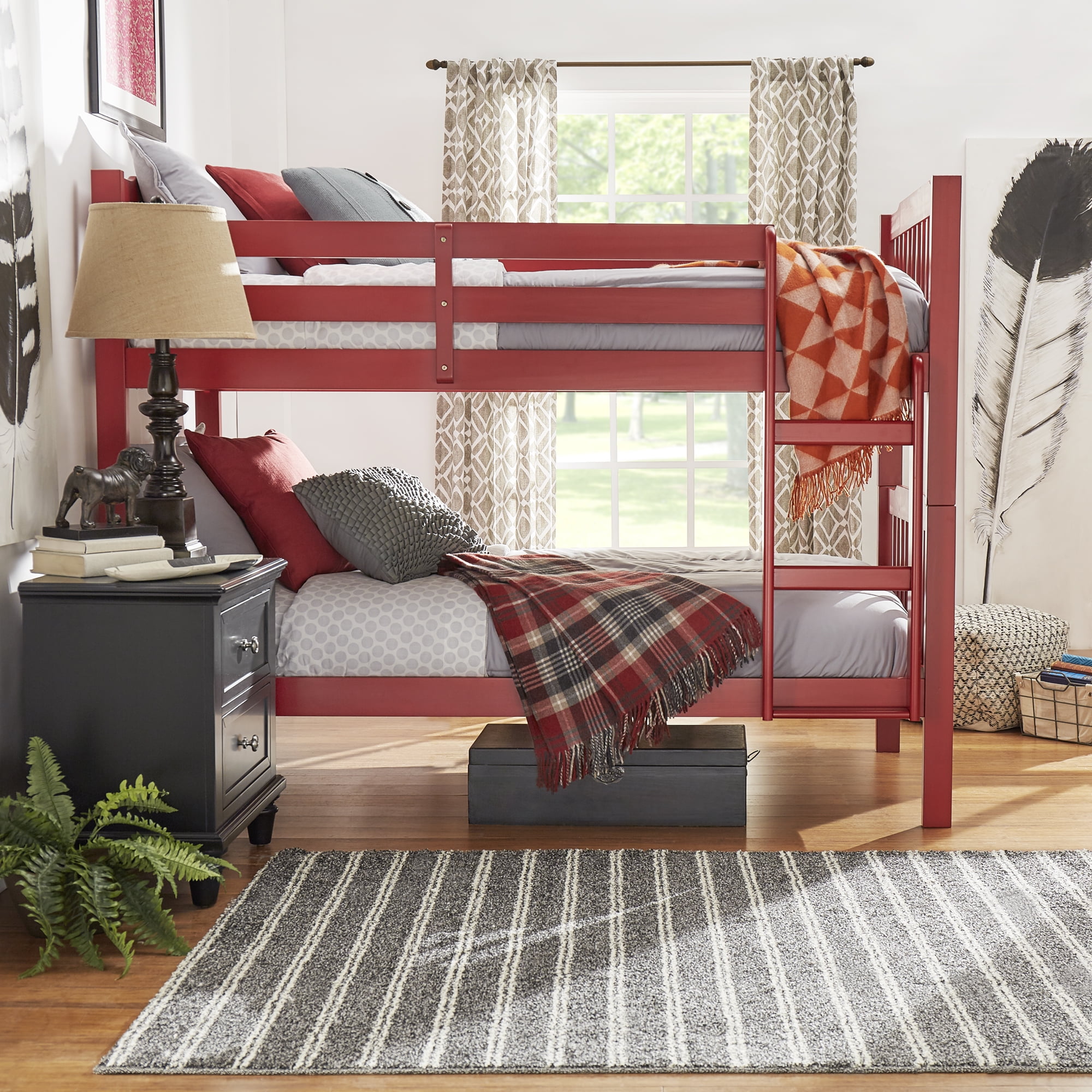 Chelsea Lane Elise Convertible Twin Over Twin Wood Bunk ...