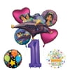 Mayflower Products Aladdin 1st Birthday Party Supplies Princess Jasmine Balloon Bouquet Decorations - Purple Number 1