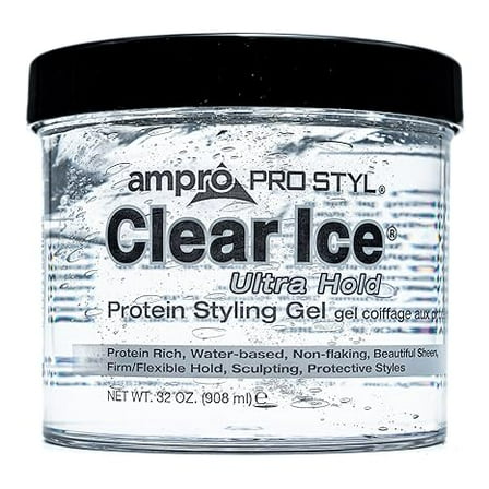 Ampro Pro Styl Clear Ice Ultra Hold Protein Styling Gel, 32 oz