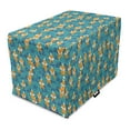 thumbnail image 1 of Fox Dog Crate Cover, Animal in a Winter Concept Snowy Weather, Easy to Use Pet Kennel Cover Small Dogs Puppies Kittens, 7 Sizes, Orange Sea Blue, by Ambesonne, 1 of 6