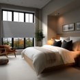 thumbnail image 2 of BERISSA No Drill No Tools Top Down Bottom Up Cellular Shades Blackout Honeycomb Blinds Cordless Tension Cellular Blinds for Indoor Windows,Gray,34"W x 64"H, 2 of 7