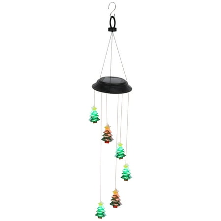 

1pc Solar Outdoor Wind Chime Light Christmas Tree Wind Bell Lamp Courtyard Decor