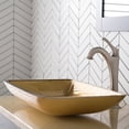 thumbnail image 3 of KRAUS 22-inch Rectangular Gold Glass Bathroom Vessel Sink and Spot Free Arlo Faucet Combo Set with Pop-Up Drain, Stainless Brushed Nickel Finish, 3 of 9