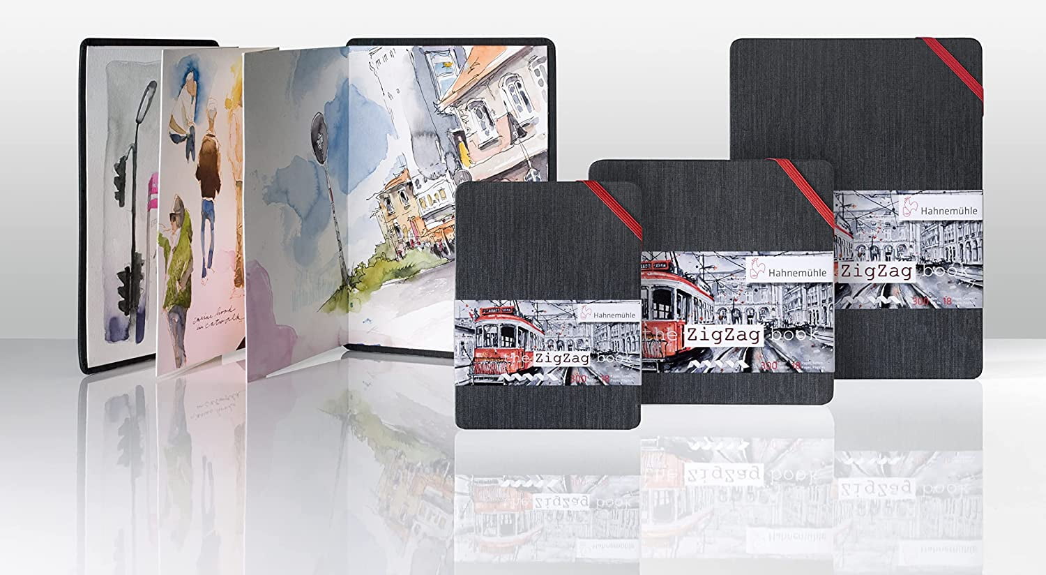 Hahnemühle Zigzag Watercolor Book, 18 Panels, 5.5" x 5.5"
