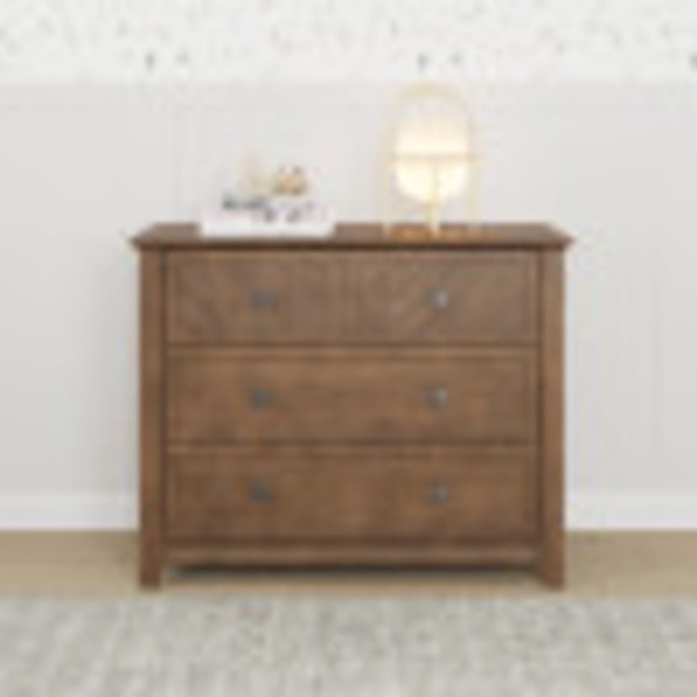 brown crib with white dresser Sissi Crib & Dresser – Baby's Planet main image 0