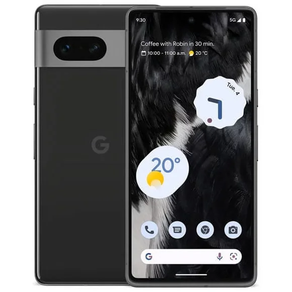 Refurbished Google Pixel 7 128GB Gsm LTE T-Mobile Unlocked Smartphone, Obsidian