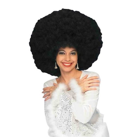 70's Prom Girl Wig - Black Deluxe 70's Afro Wig