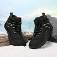 thumbnail image 5 of Men's Ankle Boots Winter Ankle Boots Fashion Lined On Warm Comfortable Elastic Lace Up Design for Outdoor Walking Hiking Casual Daily Wear, 5 of 9